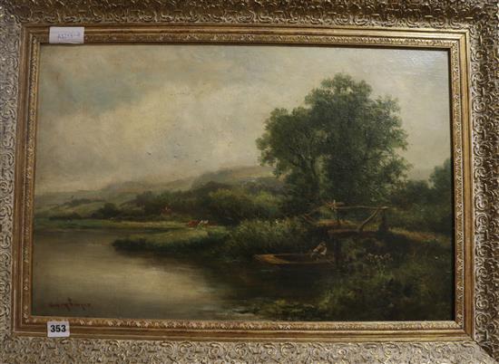 Henry Cooper Hunt in a landscape 40 x 60cm